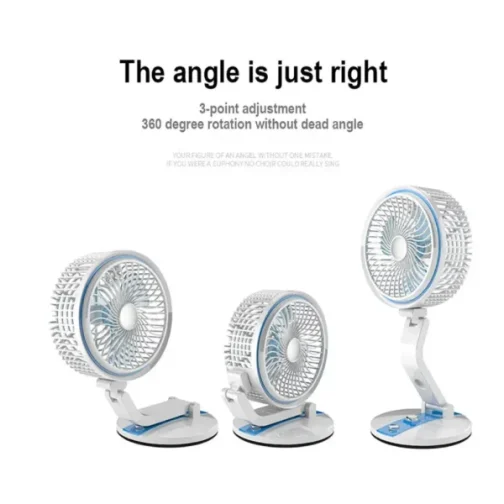 USB Rechargeable Folding Fan with LED Light 17 Inch (any color) - LR-2018 - Image 4