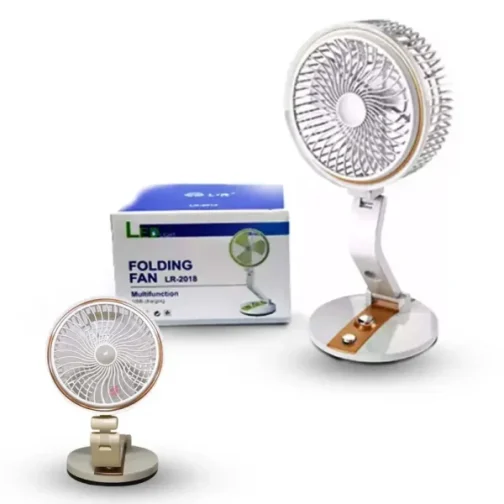 USB Rechargeable Folding Fan with LED Light 17 Inch (any color) - LR-2018 - Image 3