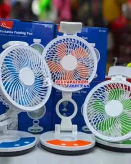 Zt 329 Rechargeable Table Fan With Led Light